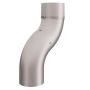 Lindab Steel One-Piece 50mm Downpipe Offset - 75mm Silver Metallic