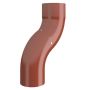 Lindab Steel One-Piece 50mm Downpipe Offset - 75mm Tile Red