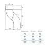Lindab Steel One-Piece 50mm Downpipe Offset - 87mm Black