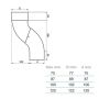 Lindab Steel One-Piece 50mm Downpipe Offset - 87mm Brown
