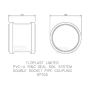 FloPlast Ring Seal Soil Coupling Double Socket - 110mm Grey