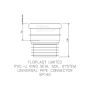 FloPlast Universal Adaptor - Ring Seal Soil PVC Pipe to Cast Iron Or Clay Drainage - Black