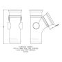 FloPlast Ring Seal Soil Branch Single Socket - 112.5 Degree x 110mm Black