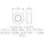 FloPlast Solvent Weld Soil Boss Adaptor - 32mm Black