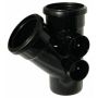 FloPlast Ring Seal Soil Branch - 135 Degree x 110mm Black