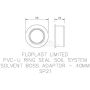 FloPlast Solvent Weld Soil Boss Adaptor - 40mm Black