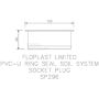 FloPlast Ring Seal Soil Socket Plug - 110mm Grey