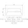 FloPlast Ring Seal Soil Weathering Collar - 110mm Black