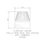 FloPlast Ring Seal Soil Vent Terminal - 110mm Grey