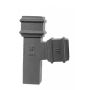 Cast Iron Square Downpipe Branch - 92.5 Degree x 75mm Primed
