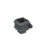 Cast Iron Square Downpipe Eared Loose Socket with Spigot - 75mm Primed
