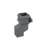 Cast Iron Square Downpipe Eared Anti-Splash Shoe - 75mm Primed