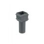 Cast Iron Square to Round Gutter Connector - 100mm Primed