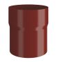 Lindab Steel Downpipe Connector - 120mm Dark Red