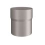 Lindab Steel Downpipe Connector - 120mm Silver Metallic