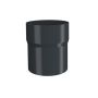 Lindab Steel Downpipe Connector - 75mm Anthracite Grey