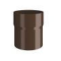 Lindab Steel Downpipe Connector - 87mm Brown