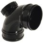 FloPlast Solvent Weld Soil Access Bend - 92.5 Degree x 110mm Black