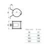 Lindab Steel Universal Downpipe Clip - 87mm Coffee Brown