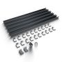 Galeco Square Steel Gutter Kit Graphite Grey - 125mm Diameter