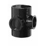 Push Fit Cast Iron Soil Double Boss Pipe at 90 Degree - 90 Degree x 100mm