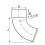 Lindab Steel Downpipe Shoe - 120mm Coffee Brown