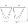 Lindab Steel Large Water Hopper - 100mm Dark Red