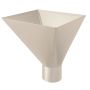 Lindab Steel Large Water Hopper - 100mm Antique White