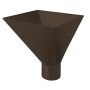 Lindab Steel Large Water Hopper - 75mm Brown