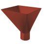 Lindab Steel Large Water Hopper - 75mm Dark Red