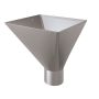 Lindab Steel Large Water Hopper - 75mm Silver Metallic