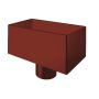 Lindab Steel Regular Water Hopper - 75mm Dark Red