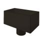 Lindab Steel Regular Water Hopper - 87mm Coffee Brown