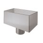 Lindab Magestic Steel Large Rectangular Water Hopper - 100mm Galvanised