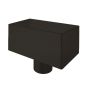 Lindab Steel Large Rectangular Water Hopper - 75mm Black