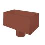 Lindab Steel Large Rectangular Water Hopper - 75mm Tile Red