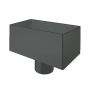 Lindab Steel Medium Rectangular Water Hopper - 100mm Anthracite Grey