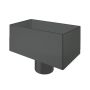 Lindab Steel Medium Rectangular Water Hopper - 75mm Graphite