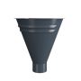 Lindab Steel Half Round Water Hopper - 100mm Anthracite Grey