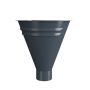 Lindab Steel Half Round Water Hopper - 100mm Graphite