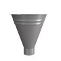 Lindab Steel Half Round Water Hopper - 100mm Silver Metallic