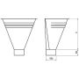 Lindab Steel Half Round Water Hopper - 75mm Antique White
