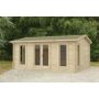 Rushock Log Cabin - 24kg Polyester Felt Plus Underlay Double Glazed - 5000mm x 4000mm