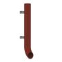 Lindab Steel Vandal Reinforced Pipe with Shoe - 102mm x 0.85mtr Dark Red