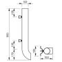 Lindab Steel Vandal Reinforced Pipe with Shoe - 102mm x 0.85mtr Dark Red