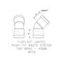 FloPlast Push Fit Waste Bend - 135 Degree x 40mm Black