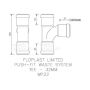 FloPlast Push Fit Waste Tee - 32mm Black