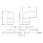 FloPlast Push Fit Waste Bend Swivel - 90 Degree x 32mm Grey