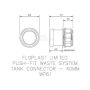 FloPlast Push Fit Waste Tank Connector - 40mm Black