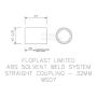 FloPlast Solvent Weld Waste Coupling - 32mm White